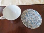 Blue Paisley Cup & Saucer by Lefton 3