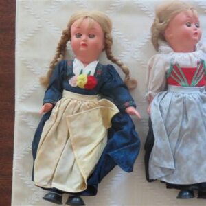 Zillertal Pair Of Plastic Dolls Made In Austria 2