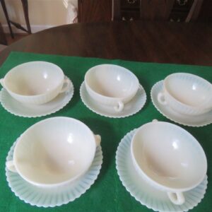 Glass cups and saucers 5