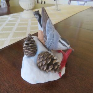 Vintage Lenox Fine Porcelain Bird Figurine 2001 Christmas Nuthatch 2