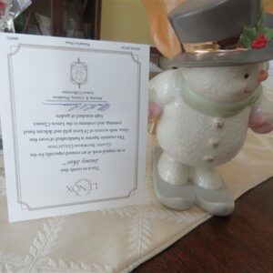 Lenox Bone China Figurine Snowy Skier 6.75" Tall Gold Accented 1