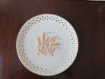 Golden Wheat Fleur De Lis Bread Plate 1