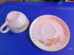 Homer Laughlin Golden Wheat Fleur De Lis Cup & Saucer 3
