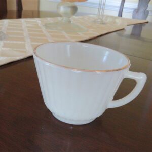 White Glass Fire King Ware Coffee Cup 1