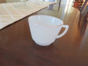 White Glass Fire King Ware Coffee Cup 2