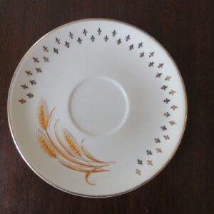 Golden Wheat fleur de lis Saucer 1