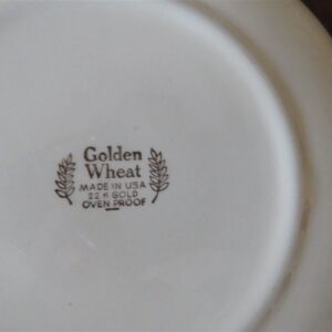 Golden Wheat fleur de lis Saucer 2