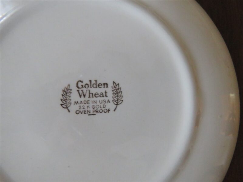 Golden Wheat fleur de lis Saucer 2