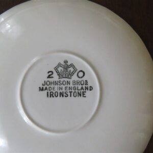 White Ironstone Saucer . Johnson Brothers Snowhite Regency 2