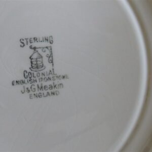 Dinner Plate Sterling Colonial English Ironstone by J & G MEAKIN 2