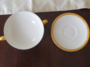 Footed Cream Soup Bowl & Saucer Set A7049 by WEDGWOOD 2