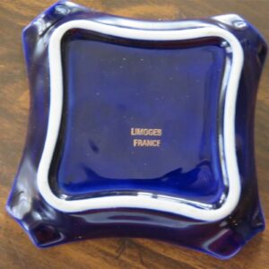 Limoges Cobalt Blue Ashtray 2
