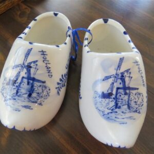 Blue Delft Ceramic Windmill Clog Dutch Shoe 1