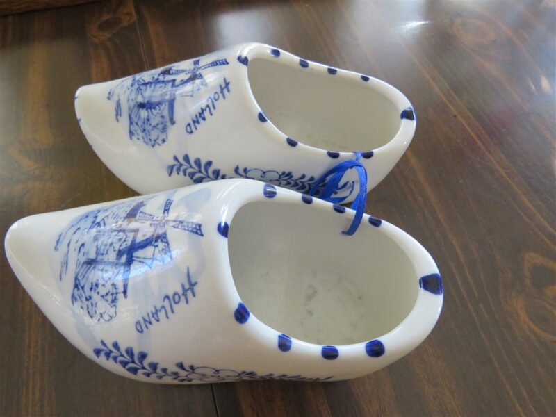 Blue Delft Ceramic Windmill Clog Dutch Shoe 2