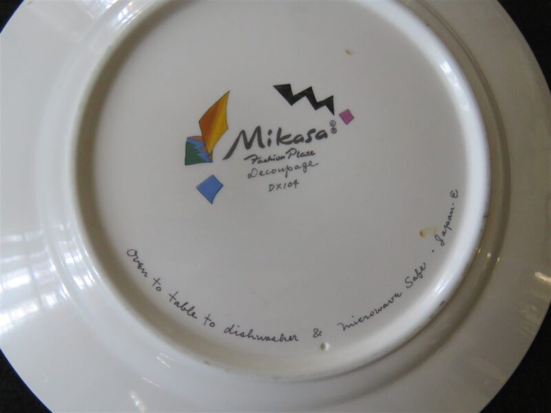 Mikasa Dinner Plate Fashion Decoupage 2