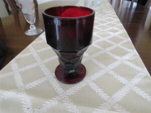 Tea Glass Georgian Ruby Anchor Hocking 1