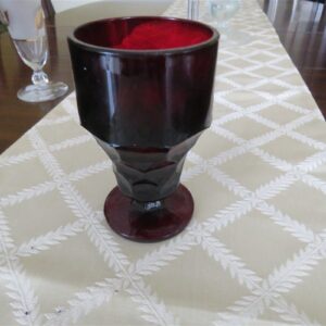 Tea Glass Georgian Ruby Anchor Hocking 1