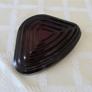 Anchor Hocking Ruby Red Glass Triangle Relish Dish 2