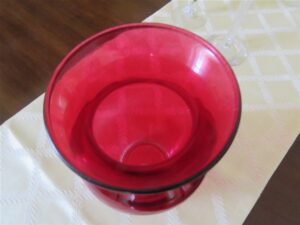 Vintage Large Ruby Red Vase Anchor Hocking 2