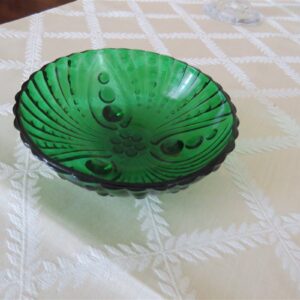 Anchor Hocking Forest Green Burple Desert Dish 2