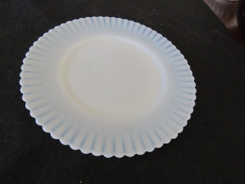 Petalware Salad Plate White Monax Depression Glass MacBeth Evans 2