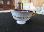 Coalport Spearpoint Pattern 3691 Cobalt and Gold Tea Cup and Saucer 8