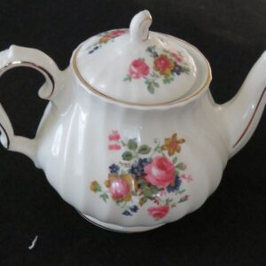 Vintage Sadler China Floral Swirl Teapot #4162 Pattern 2