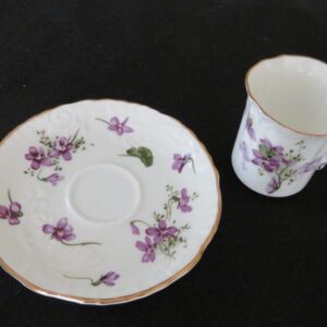 Vintage Hammersley "Victorian Violets" from English Countryside teacup and matching saucer.  2
