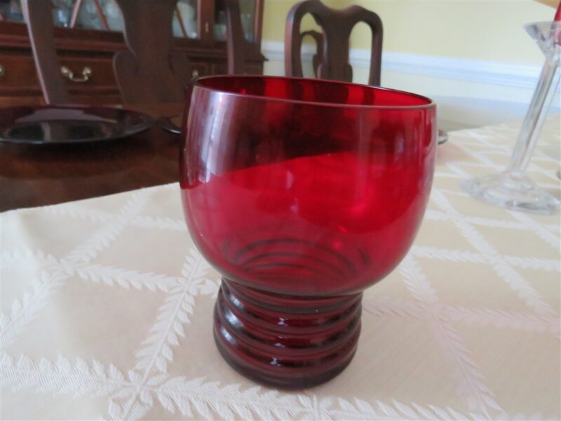 Ruby Red Glass by Anchor Hocking 3