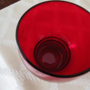 Ruby Red Glass by Anchor Hocking 3