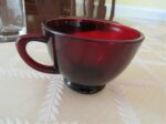 Ruby Red Cup & Saucer Anchor Hocking 3