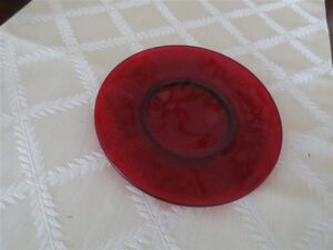 Ruby Red Bread Plate Anchor Hocking 2