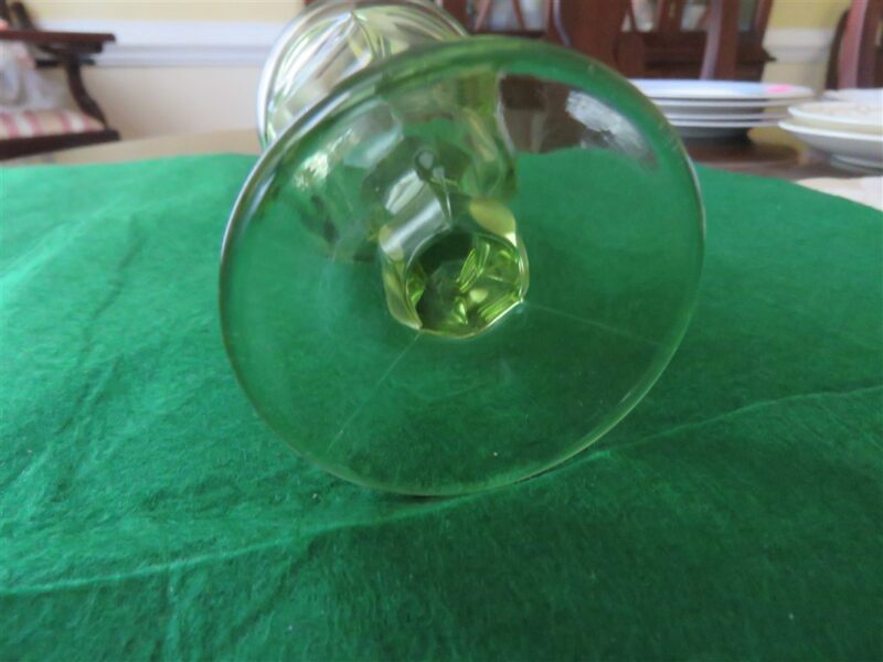 Green Wine Water Goblet Fostoria 14