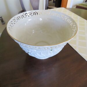 Jeweled Butterfly Bowl by Lenox Green Jewels, Embossed Flowers 2