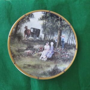 HIDE AND SEEK Plate The Plain Folk Amish Mennonite Lenox Buggy Floral Al Koenig 1
