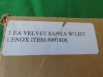 Byers Choice Caroler Lenox Velvet Santa With Quill & List 16