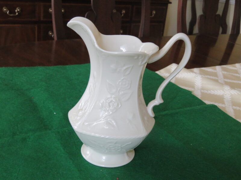 Vintage Fine Porcelain Pitcher Ivory 1