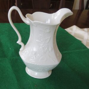 Vintage Fine Porcelain Pitcher Ivory 2