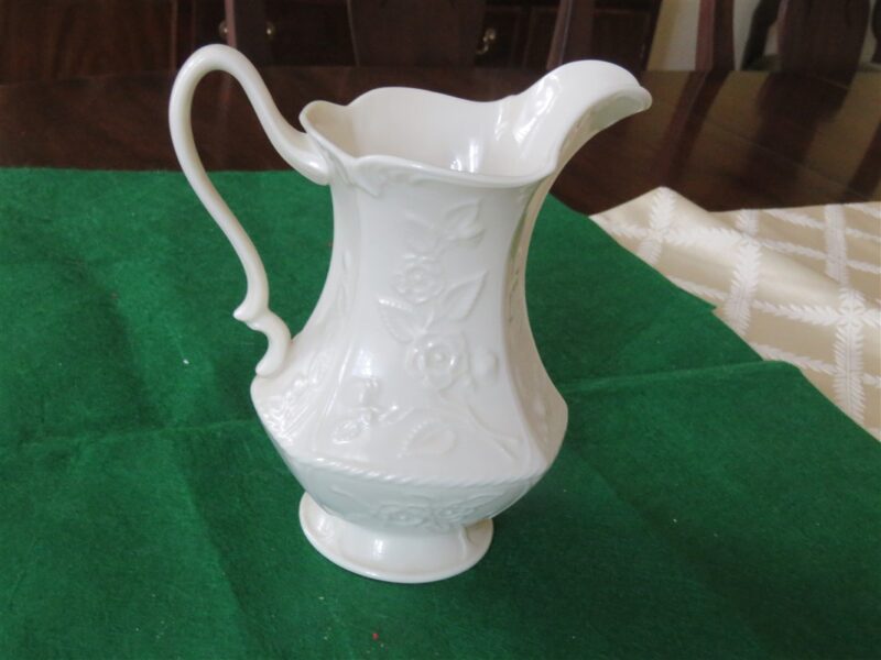 Vintage Fine Porcelain Pitcher Ivory 2