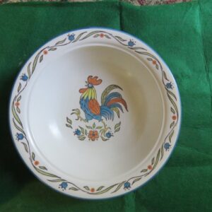 Metlox Poppytrail California Vintage ROOSTER BLEU 10" Round Serving Bowl 1