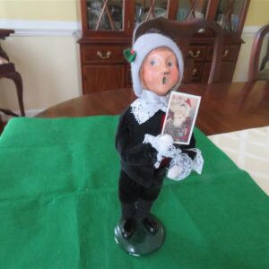 Byers’ Choice Caroler 1992 Boy with card. 1