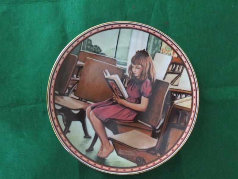 Norman Rockwell Knowles China Plate “Worlds Away” Sixth issue in the "Serious Business Series" - 1