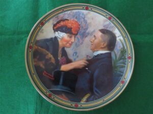 Norman Rockwell Plate “Loves Reward” Edwin Knowles 1