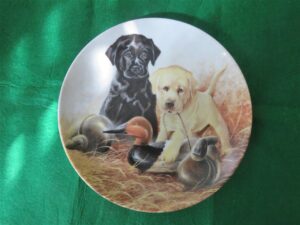 Collector Plate Labrador Retrievers Plate Field Puppies Lynn Kaatz 1