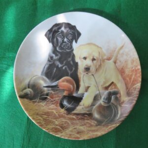 Collector Plate Labrador Retrievers Plate Field Puppies Lynn Kaatz 1