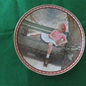 Norman Rockwell collector plate “Breaking The Rules” Third issue in the “A Mind of Her Own” series. 1