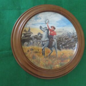 Edwin Knowles Collector Plate “Oklahoma” Fourth Issue in the Oklahoma series by Mort Kunstler. 1