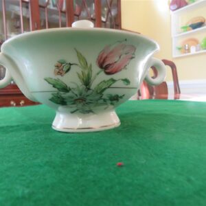 Rare Vintage Theodore Haviland China NY "Garden Flower" Sugar Bowl with Lid - Pink Flowers - Gold Trim 4