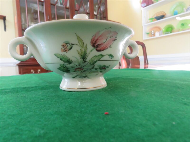 Rare Vintage Theodore Haviland China NY "Garden Flower" Sugar Bowl with Lid - Pink Flowers - Gold Trim 4