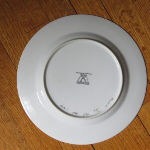 Woodmere China Pineapple Dinner Plate Gold ring edge 2